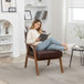Accent Chair, Classic Mid Century Modern For Extra Seating