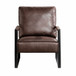 Classic Mid Century Modern Accent Chair With Durable Square Metal Frame, Armchair
