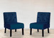 Reese - Living Room Armless Button Tufted Pattern Accent Chair (Set of 2)