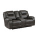 Gainesville - Double Reclining Loveseat With Center Console - Chocolate