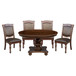 Lordsburg - 5 Piece Set (Round Table & 4 Side Chairs) - Brown