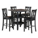 Norman - 5 Piece Pack Counter Height Set - Black