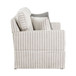 Hampstead - Loveseat - White & Gray Stripe