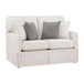 Hampstead - Loveseat - White & Gray Stripe
