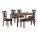 Salton - 6 Piece Pack Dinette Set - Brown