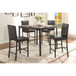 Tempe - Counter Height Table With Faux Marble Top - Brown / Black
