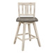 Amsonia - Swivel Counter Height Chair (Set of 2) - White / Distressed Gray