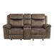 Aram - Double Glider Reclining Loveseat With Center Console, Receptacles And USB Ports