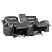 Putnam - Double Glider Reclining Loveseat With Center Console, Receptacles And USB Port - Gray