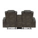 Tabor - Power Double Reclining Loveseat With Center Console, Power Headrests, Storage Arms And Cup Holders - Brownish Gray