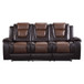 Briscoe - Double Reclining Sofa With Center Drop-Down Cup Holders