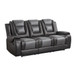 Briscoe - Double Reclining Sofa With Center Drop-Down Cup Holders - 2-Tone