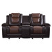 Briscoe - Double Glider Reclining Loveseat With Center Console - 2-Tone