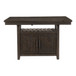 Oxton - Counter Height Table With Storage Base - Brown
