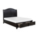 Herman - 4 Piece Set (Queen Bed, Nightstand, Dresser, Mirror) - Charcoal