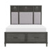 Wittenberry - 4 Piece Set (Queen Bed, Nightstand, Dresser, Mirror) - Dark Gray / Pebble