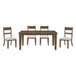 Quinn - 5 Piece Set (Table & 4 Side Chairs) - Dark Brown