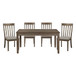 Armhurst - 5 Piece Dining Room Set (Table & 4 Side Chairs) - Brown