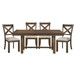 Bonner - 5 Piece Dining Room Set (Table & 4 Side Chairs) - Brown