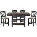 Baywater - 5 Piece Dining Room Set (Table & 4 Side Chairs) - Black