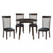 Rutland - 5 Piece Dining Room Set (Table & 4 Side Chairs) - Espresso