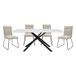 Benito - 5 Piece Dining Room Set (Table & 4 Side Chairs) - Beige / White