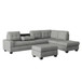 Maston - 3 Piece Reversible Sectional With Drop-Down Cup Holders And Storage Ottoman