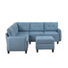 Garren - Sectional With Storage And Ottoman