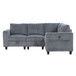 Walterboro - Sectional With Storage, Storage Pouches And Charging Ports
