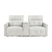 Salida - Power Double Reclining Loveseat With Center Console And Power Headrests - White