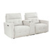 Salida - Power Double Reclining Loveseat With Center Console And Power Headrests - White