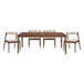 Leawood - 5 Piece Dining Room Set (Table & 4 Side Chairs) - Beige / Walnut