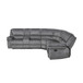 Muirfield - 3 Piece Reclining Sectional With Left Console - Gray