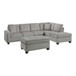 Emilio - 3 Piece Reversible Sectional With Ottoman