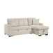 Rhett - 3 Piece Reversible Sectional With Pull-Out Bed And Hidden Storage