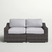 Chic Wide Outdoor Loveseat With Cushions
