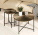 Radial - Pattern Coffee And End Table Set Waterproof Cover, Distressed Cylindrical Design (Set of 2)