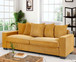 Luxe Corduroy Sofa With 5 Matching Toss Pillows, Sleek Design, Spacious And Comfortable 3 Seater Couch
