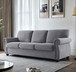 Soft Sofa, Upholstered 3 Seater Couch With High Density Foam, Loose Back Cushions And Turned Legs