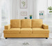 Modern Sofa, Comfortable 3 Seater Couch With Deep Seating, Loose Back Cushions, Wide Arms