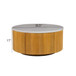 Round Coffee Table With Storage - Natural / White