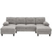 U-Shaped Sectional Sofa 103.5" Fabric Couch With Dual Chaise Lounges, Storage Pockets, Armrest Pillows