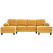 U-Shaped Sectional Sofa 103.5" Fabric Couch With Dual Chaise Lounges, Storage Pockets, Armrest Pillows