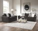 Behold Black Sofa and Loveseat Set 2535 by Happy Homes