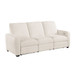 Vera - Power Double Reclining Sofa With USB Charging Ports - Beige