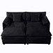 Modern Comfy Deep Seat Modular Sectional Sofa Cloud Couch With Ottoman