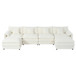 Modern Comfy Deep Seat Modular Sectional Sofa Cloud Couch With Ottoman