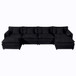 Modern Comfy Deep Seat Modular Sectional Sofa Cloud Couch With Ottoman