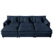 Modern Comfy Deep Seat Modular Sectional Sofa Cloud Couch With Ottoman