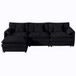 Modern Comfy Deep Seat Modular Sectional Sofa Cloud Couch With Ottoman